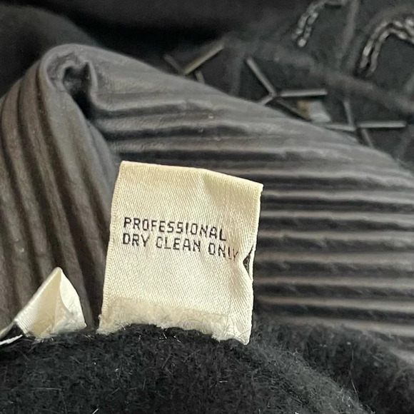 EREZ | Embellished Sweater Leather Lambswool Angora Rabbit Hair Blend Vintage - Picture 8 of 8